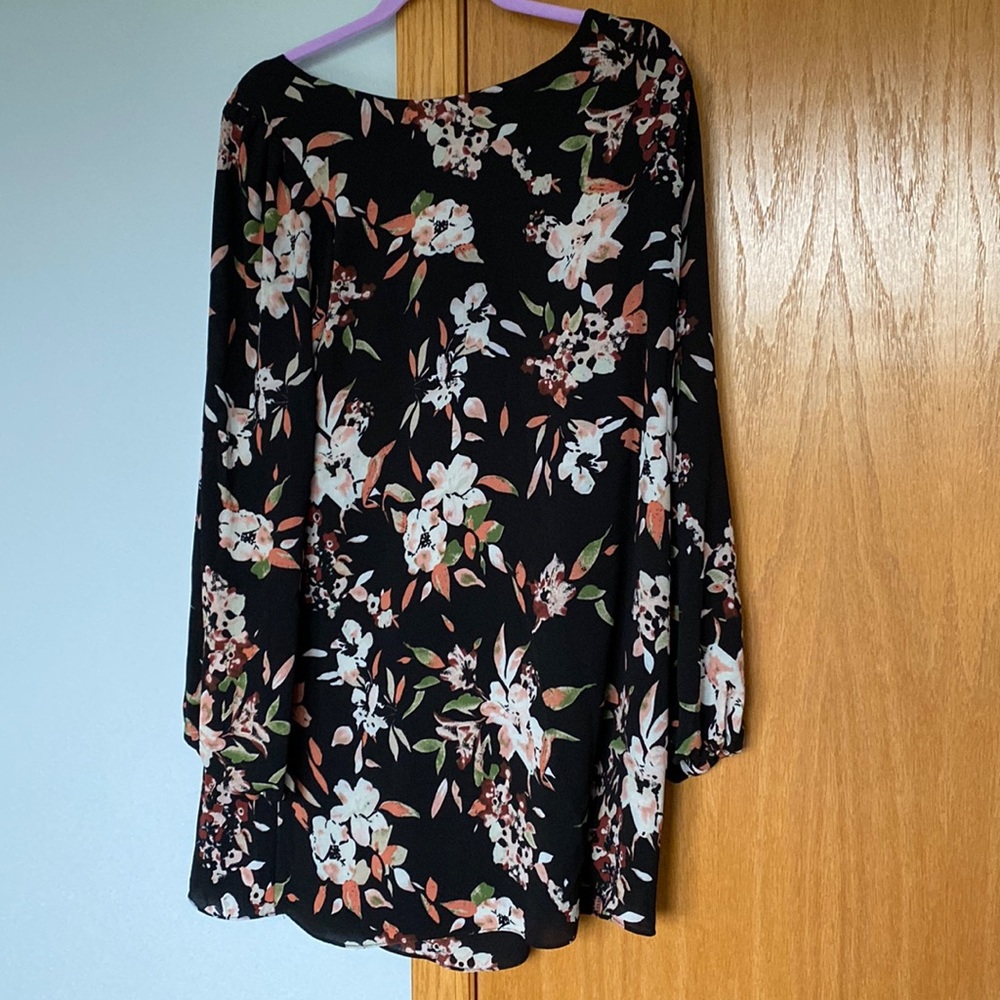 Floral mini tunic dress